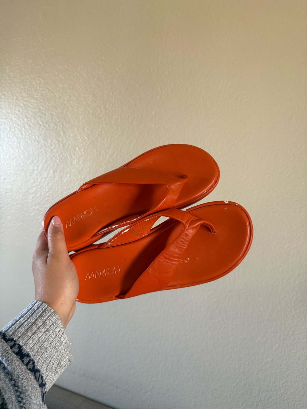 Markon Orange Women's Thong Sandals